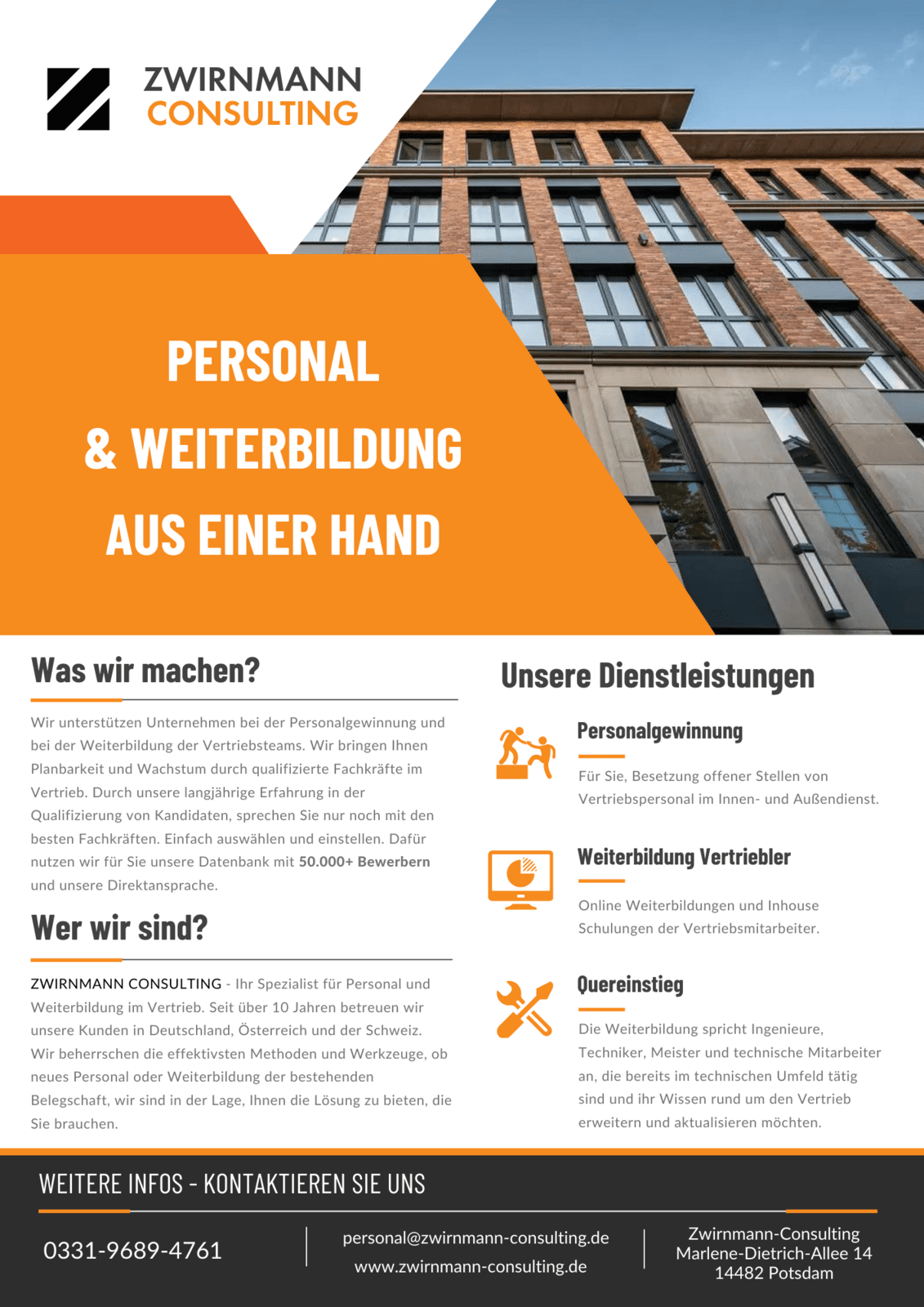 PERSONAL & WEITERBILDUNG AUS EINER HAND